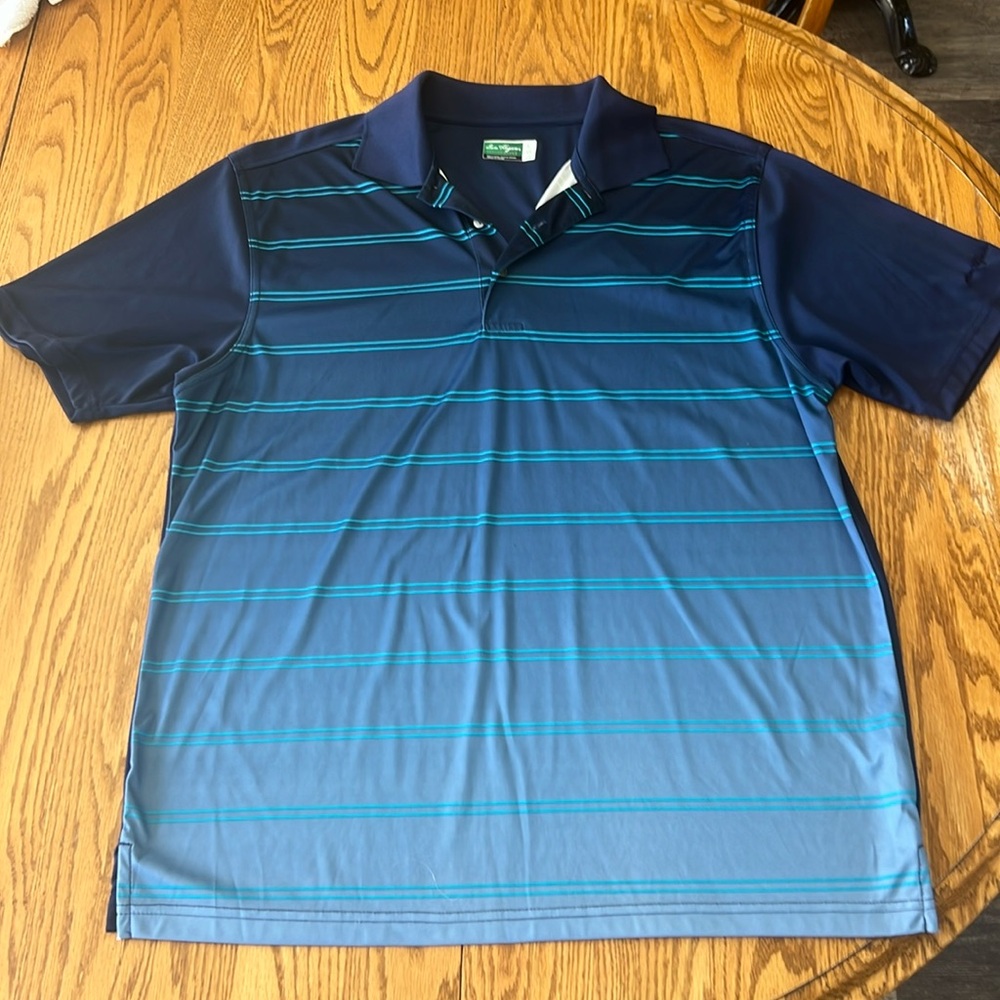 Ben Hogan Performance Short Sleeve Polo Ombre Blue Size L